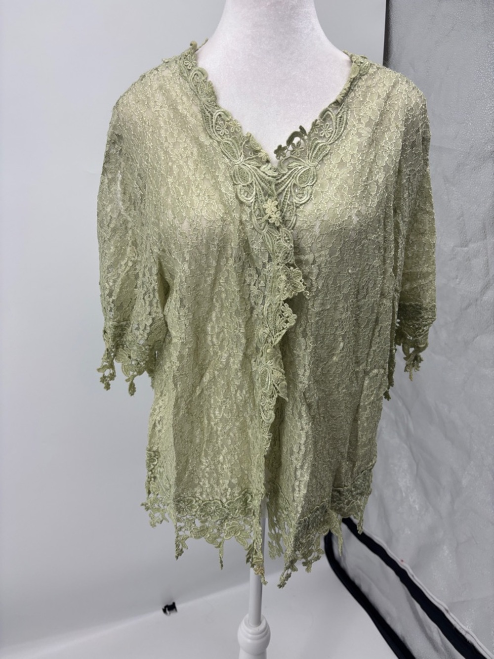 Delicate Sage Lace cover up
